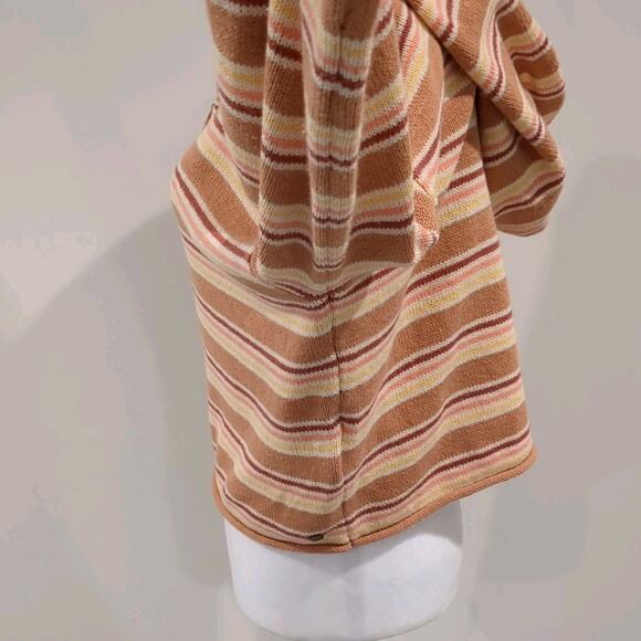 Roxy Side Swipe Striped Whimsigoth Women's M Cropped Sweater Beach - Picture 11 of 16